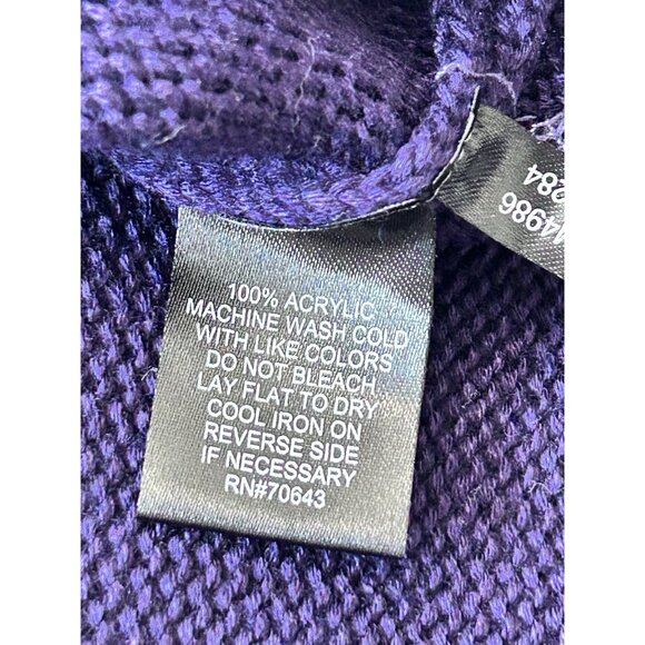 JESSICA HOWARD~  Purple Ribbed Turtleneck Sweater XL Dress With Cuffed Sleeves - Picture 8 of 12